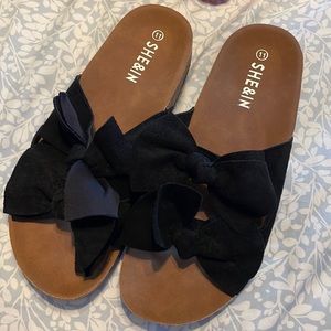 Shein size 11 double bow sandals